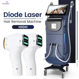 Diode Laser Hair Removal for Dark Skin Machine FDA Approved Hair Loss Beauty Equipment 2 Handles Ice Cooling System Depilator Painless