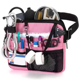 Midjepåsar sjuksköterska Fanny Pack Multi Pocket Organizer Belt med justerbar remspåse Portable 230906