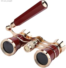 Telescopes 3x25 Telescope Binoculars Multiple Colour Opera Theater Glasses Metal Body Retro Binoculars Retro Design for Girls Lady Gift Q230907