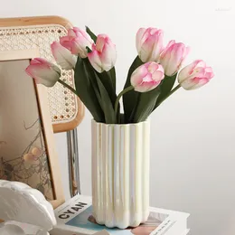 Wazony nowość design wazon wazon estetyczny salon luksus nowoczesny kwiat ceramiczny duży wazi na fiori produkty gospodarstwa domowego