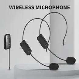 Microphones Handheld Wireless Lavalier Microphone Head-Wear Mic Karaoke Speech Teaching Meeting Headset