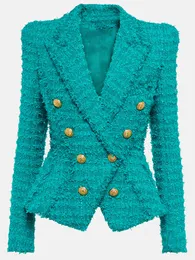 Классический стиль, оригинальный дизайн, женский двубортный грубый твидовый пиджак, пиджак с металлическими пряжками, пальто, верхняя одежда, модные пиджаки с кисточками Burr, одинаковые шорты