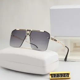 2023 nuovi occhiali da sole per unghie di riso alla moda quadrati rifiniti in metallo Fanjia ad alta definizione