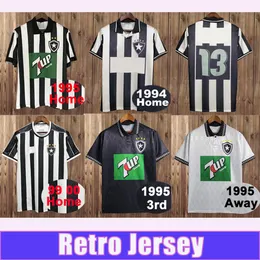 1994 1995 Botafogo FR 레트로 축구 유니폼 1999 2000 홈 블랙 화이트 어웨이 3 번째 축구 셔츠