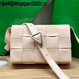 Luxury Bags Cassette BottegassVenetas Totes 7A Waxed Woven Genuine Leather Top Fashion Woman Shoulder Lady Genuine Leather Light Color Shippingwq