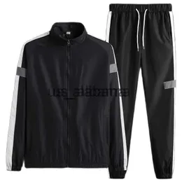 Herrspårar 2023 Spring New Men Tracksuit 2 stycken Set Trendy Design Jacket Pants Running Sports Suit Athletic Set Fato Esportivo Masculino X0907