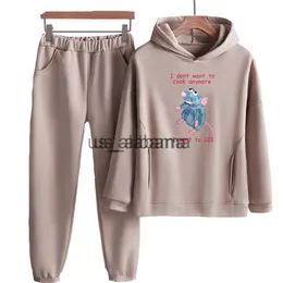 Men's Tracksuits I Dont Want To Cook Anymore I Want To Die Cute Mouse Print Men Women Tracksuit Sets Oversized Pullover Fashion Unisex Clothing x0907