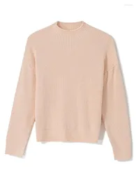 Kvinnors tröjor Kvinnor S överdimensionerad kabel stickad tröja klänning med turtleneck och vadderade axlar ärmlös ribbad pullover jumper topp