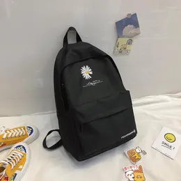 Рюкзак в Корейском стиле с принтом ромашки, большая вместимость, женские сумки для милых модных путешествий, школьная сумка для студенток и девочек