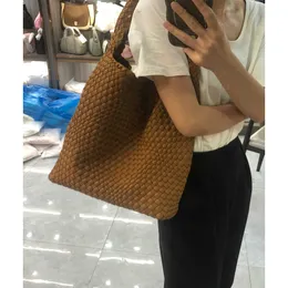 Women Designer Luxury Bvs 2023 Botega Veneto Casual and Style One Shoulder Woven Women's Nylon Cloth Handheld Tote Mother and Child Simple Underarm Big X