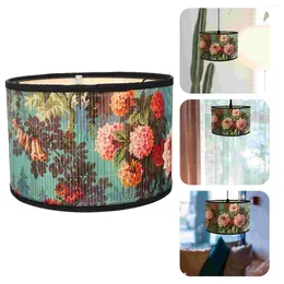 Pendant Lamps Nightstand Decor Lampshade Flowery Cover Dustproof Pattern Equipment Bamboo Housewarming Gift Practical