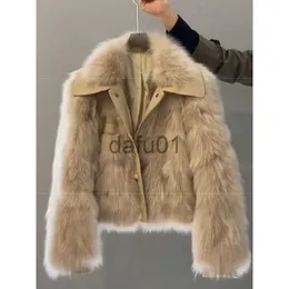 Pelliccia da donna Pelliccia sintetica Pelliccia sintetica Pelliccia sintetica Cappotto caldo piccolo profumato da donna Roupas Femininas Cappotto corto in pelliccia Chaquetas Mujer Giacca corta Top Slim Chic x0907