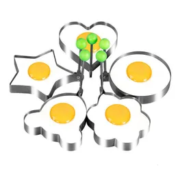 계란 도구 5pcs 스테인레스 스틸 튀김 팬케이크 셰이퍼 튀김 에그 튀김에 대 한 부엌 요리 230906