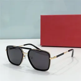 New fashion design men square sunglasses 1022 metal and acetate frame top bar of the double bridge simple and popular style outdoor uv400 protection glasses