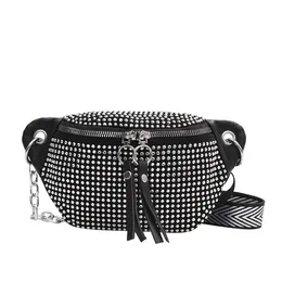 Marsupi Donna Moda Luxury Diamond Fanny Pack Borsa a tracolla Borsa a tracolla in cristallo da donna Bum 230906