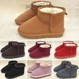 Designerschuhe Jungen und Mädchen Stil UGGlies Kinder Baby Schneestiefel Wasserdichte Slip-on Kinder Winter Kuhleder Stiefel Marke Größe 21-35