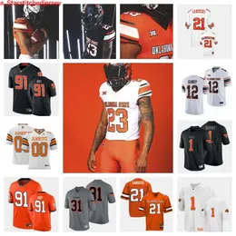 2023 Oklahoma State Football Jersey 81 Camron hörde 67 Cole Birmingham 91 Jaedon Foreman 4 Nickolas Martin 2 Korie Black 88