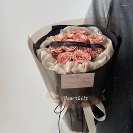 Dekoratif Çiçekler Simülasyonu Cappuccino Gül Çiçek Buket Sabun Bitmiş Anneler Günü Sevgililer Günü Hediyesi Kız İçin