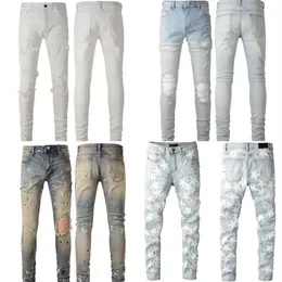 Zerrissene modische Jeans, schwarze Cargohose, Designer-Jeanshose, leicht, einfach, leicht, Denim, klassisch, gerade, Biker, lässig, Größe 28–4270P