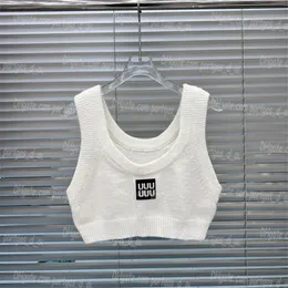 Letter Cropped Women Tanks Camisoles Luxury Singlets Tops Sexy Knitted Tank Tops Summer Holiday Charming Singlet