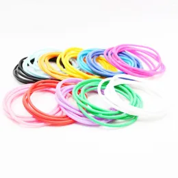 Charm Bracelets 10Pcs/Candy Color Silicone Wristbands Women Solid Elastic Rubber Friendship Party Gift Accessories Boys Girls