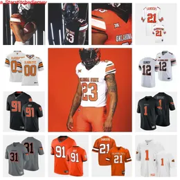 2023 Oklahoma State Football Jersey 5 Kendal Daniels 2 Talyn Shettron 0 Ollie Gordon II 93 Collin Clay 71 Aden Kelley 13 Garret