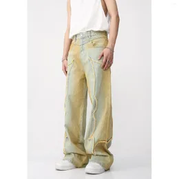 Mäns jeans 2023 Four Seasons Product Streetwear Casual Pants Retro Relaxed Old Fashion High Quality Trousers M-XL