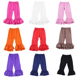 Spodnie Baby Girl Ubranie Dziecko Solid Cotton Pants 1 12 lat Dzieci S Girl Ruffle Flare 230906