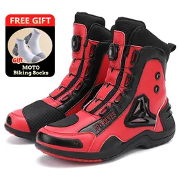 Boots Men's Biker Boot Motorcycle Boots Racing Mens Boots Motorbike Riding Shoes Breathable Motocross Boots Bicycle 230907