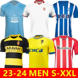 Men's T-shirts 2023 2024 Sergio Ramos Real Sociedad Soccer Iago Aspas 23/24 La Granada Alaves Celta Mens Shirt