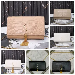 Designer Clutch Envelope Bag Fashion Chain Shoulder Bag Ladies Crossbody Classic Crocodile Tassel Decoration Handväska Kvällspåsar Tygväska