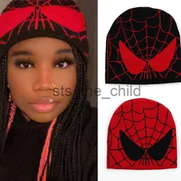 Beanie/Skull Caps New Cartoon Spider Embroidered Beanies Hat Men Winter Autunm Warm Knitted Bonnet Cap Soft Wool Skullies Beanies Caps Bonnet x0907