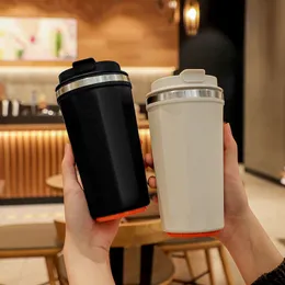 Water Bottles 304 Stainless Steel Insulated Cup Multi surface Three dimensional Design with Small Suction Non pour Coffee Mug 230906