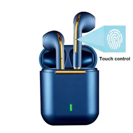 Auricolari TWS Cuffie Scatola di ricarica wireless antiurto Cuffie Bluetooth Touch Control auricolari cuffie ecouteur Auricolari Riduzione del rumore J18 Auricolare nell'orecchio