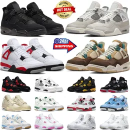 Jumpman 4 Basketballschuhe Männer Frauen 4s Black Cat Red Cement Military Black Red Thunder Pine Green Bred Pure Money Herren-Trainer-Turnschuhe