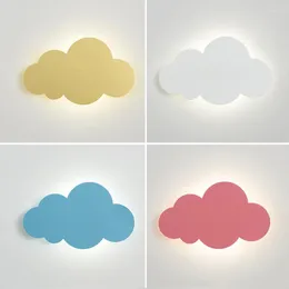 Wall Lamp Modern Macaroon Kindergarten Decorative Creative Cloud Shape Children's Bedroom Living Room Colorful Scorce Led Light