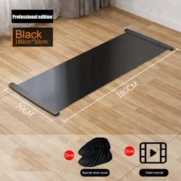 Yoga Mats 140180200cm Sliding Mat Leg Core Training Board Fitness Ice Hockey Roller Skating Exercise 230907