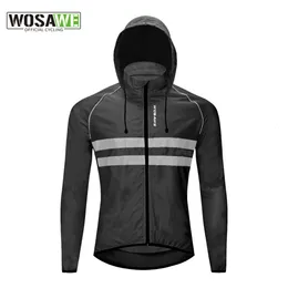 Camisas de ciclismo Tops Wosawe Ultralight Reflexivo Jersey Windbreaker Repelente de água Jaqueta à prova de vento Quick Dry MTB Road Bike Bicicleta 230907