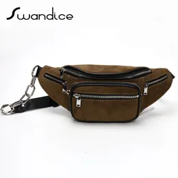 Waist Bags Lambskin Zipper Fanny Packs Chest Bum Belt Handbags Real Genuine Cow Leather Crossbody Shoulder Bag Female Men 230906