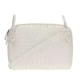 Bolsa de luxo BVs Designer Botteg Vena Bags NODINI Diagonal Straddle Bag Branco X