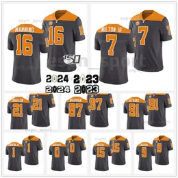 Custom 16 Morgan Wallen Tennessee Volunteers Jerseys #16 Peyton Manning 7 Joe Milton III 2 Jabari Small 0 Jaylen Wright 9 Ramel Keyton 15 Bru McCoy 5 Hooker 11 Hyatt