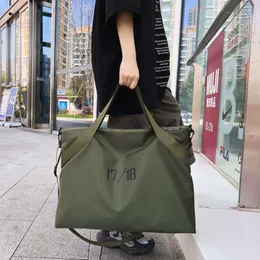 Totes TipToegirls Anti-Tear Nylon Stora Totes Bag For Women Simple Leisure Shoulder Bag Polid Black Green Lady Messenger Bag Handväskor