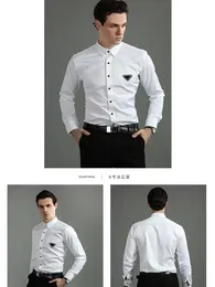 Designers Mens camisas casuais qualidade designer negócios tees clássico camisa de manga longa cor sólida carta primavera outono blusa plus sizeH 2XS / S / M / L / XL / 2XL / 3XL / 4XL / 5XL