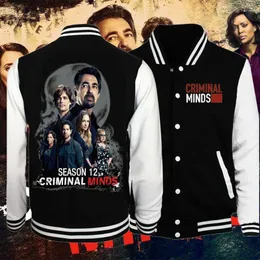 Men's Jackets 2023 Usa Tv Criminal Minds Fashion Baseball Jacket Soft Hoodie Sweatshirt Printed Hoodies Winter