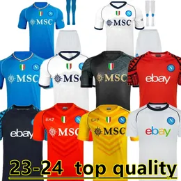 23 24 24 Napoli Soccer Jerseys Maglia Neapol 2023 Zielilinski Anguissa Olivera Kvaratskhelia Kids Football Shirt Osimhen Lozano Ssc Napoli Maillots de Foot 8888888