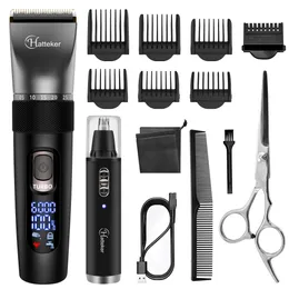 Shavers Electric Hatteker Professional Clipper Multifunction Haircut for Men Stainsal Steel Blade Trimmer Trimd Trim 230906