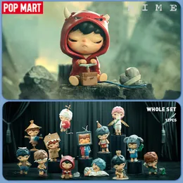 Caixa cega POP MART Hirono Mime Series Mystery Box 1PC / 12PCS POPMART Caixa cega Figura de ação fofa de Lang 230906