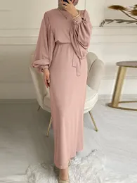Этническая одежда, осеннее марокканское мусульманское платье с пышными рукавами, женское абайя, повседневные вечерние платья, женское турецкое исламское длинное платье Femme Vestidos