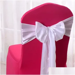 SASHES ELASTIC POLUTION BAND ERS FÖR Party Bowknot Tie Stolar Sash El Meeting Banquet Supplies 21 Colors RRE15256 Drop Delivery Home Gard DHCDY