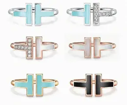 Marca de luxo Designer Anel Multi Estilo Marca Open Ring Shaped 925 Sterling Silver Band Presente Rose Gold o77W #